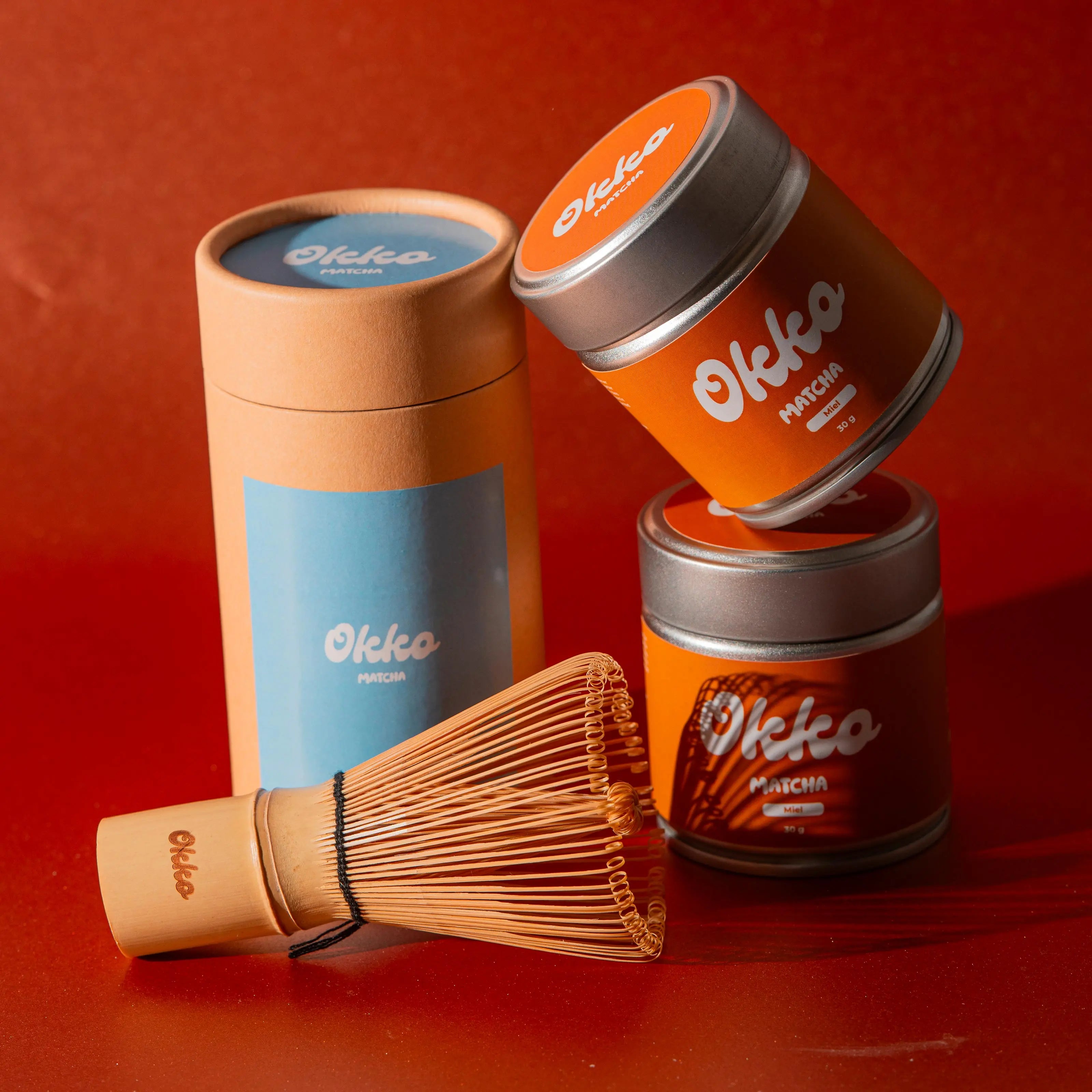 Matcha Miel Okko – thé matcha en poudre parfumé au miel, boisson énergisante naturelle